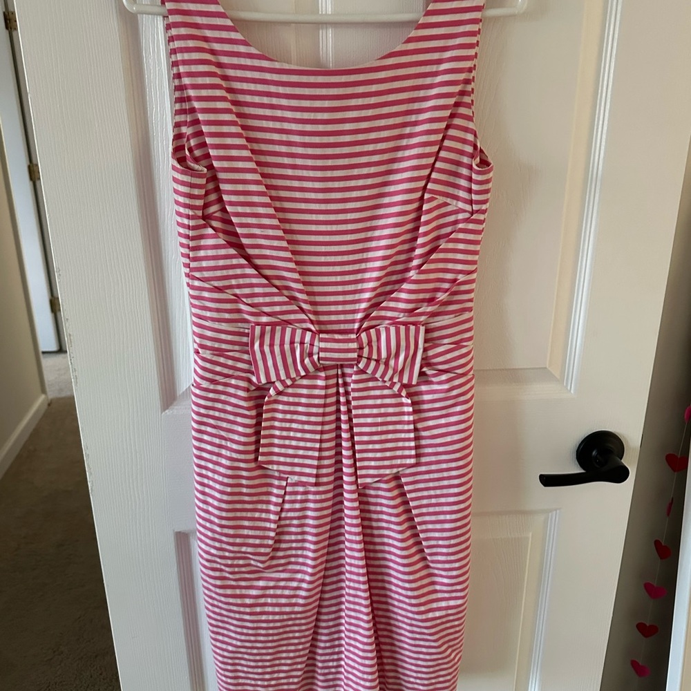Kate Spade Dress Size 4 Pink and White Stripes with Bow